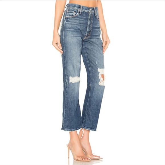 Mother Superior The Tripper Jeans in Your Treat or Mine Wash Denim Jeans Size 26